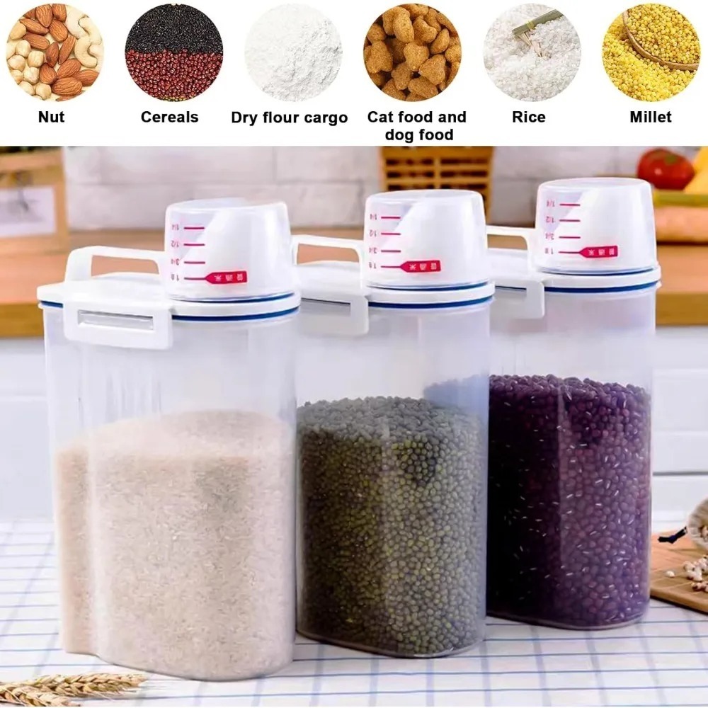 米乾物保存容器 BPAフリー 食品保存容器 プラスチック密封 - Portion Control Container のレビューと価格