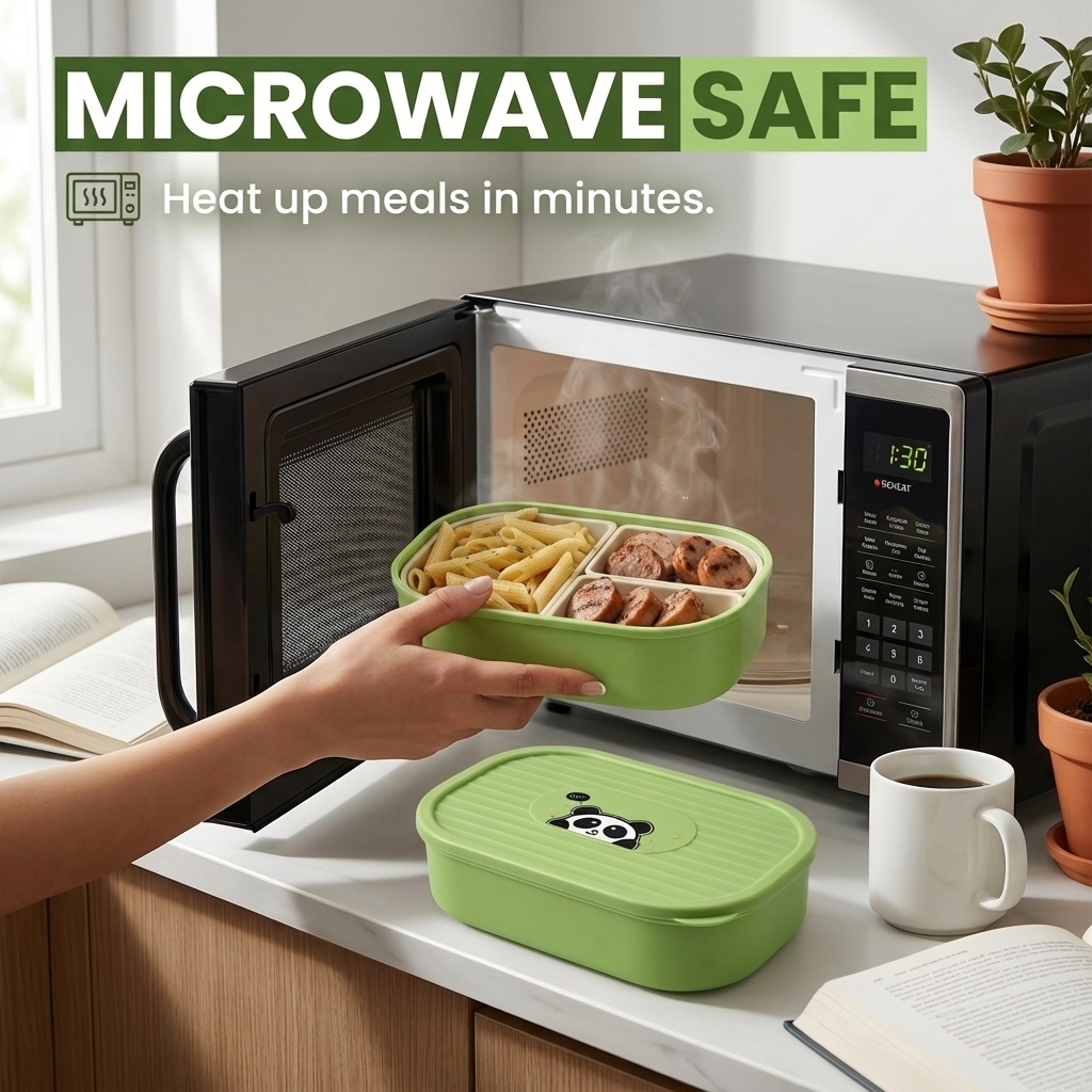 かわいいプラスチック製の分割ランチボックス子供学生用ポータブ - Food Storage Safe のレビューと価格