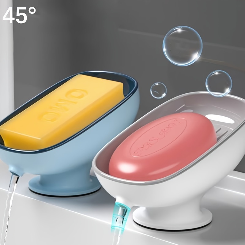 浴室用石鹸ホルダー 水切り石鹸皿 葉型石鹸箱 シャワー用排水 - Portion Control Container のレビューと価格