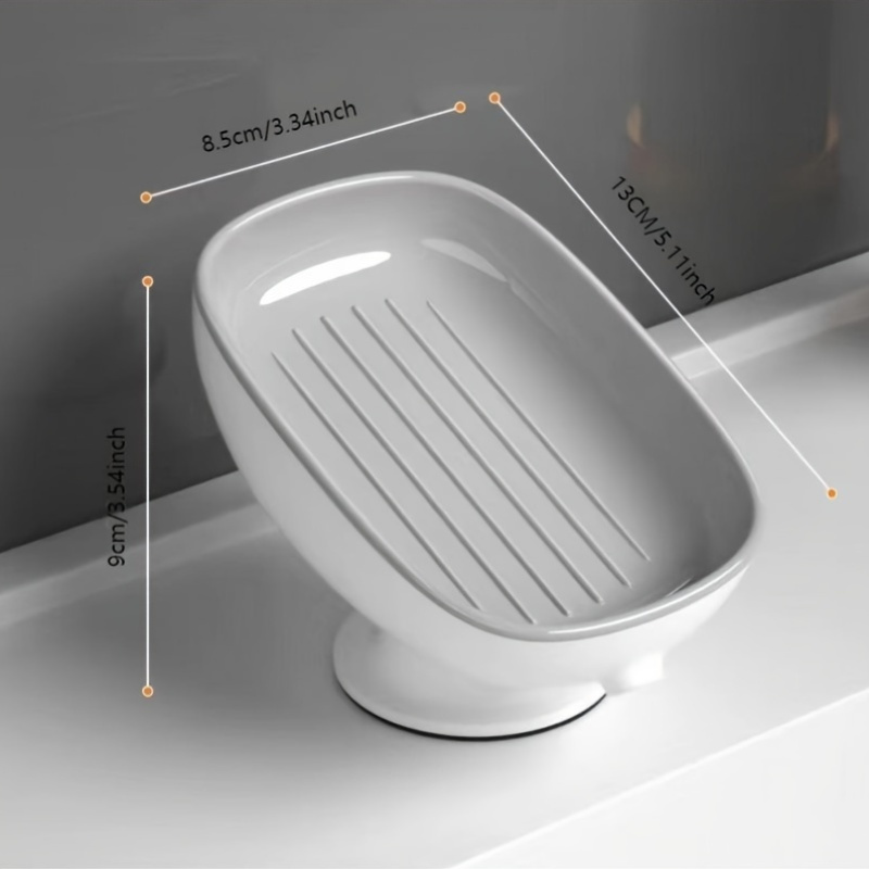浴室用石鹸ホルダー 水切り石鹸皿 葉型石鹸箱 シャワー用排水 - Portion Control Container のレビューと価格