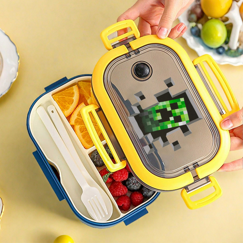 Minecraftes ピクセル弁当箱漫画プリントランチボッ - Food Storage Minecraft のレビューと価格
