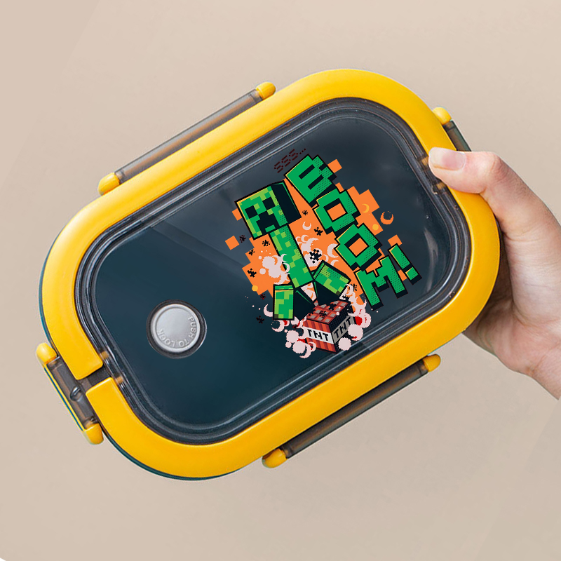Minecraftes ピクセル弁当箱漫画プリントランチボッ - Food Storage Minecraft のレビューと価格
