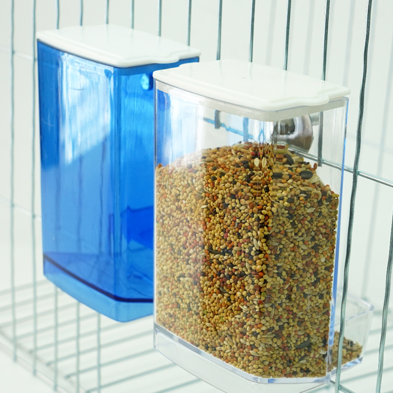 自動鳥フィーダーオウムウズラケージ吊り下げフィーダーボックス - Portion Control Container のレビューと価格