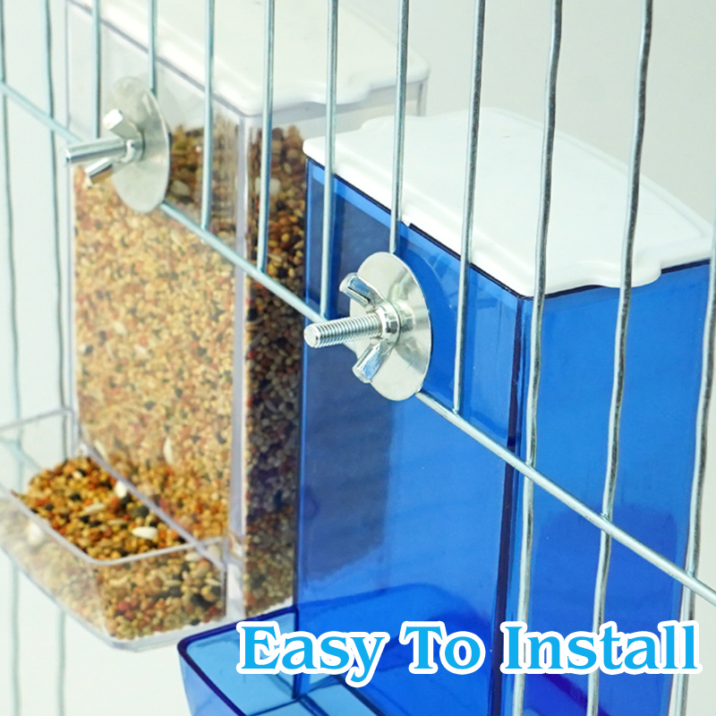 自動鳥フィーダーオウムウズラケージ吊り下げフィーダーボックス - Portion Control Container のレビューと価格