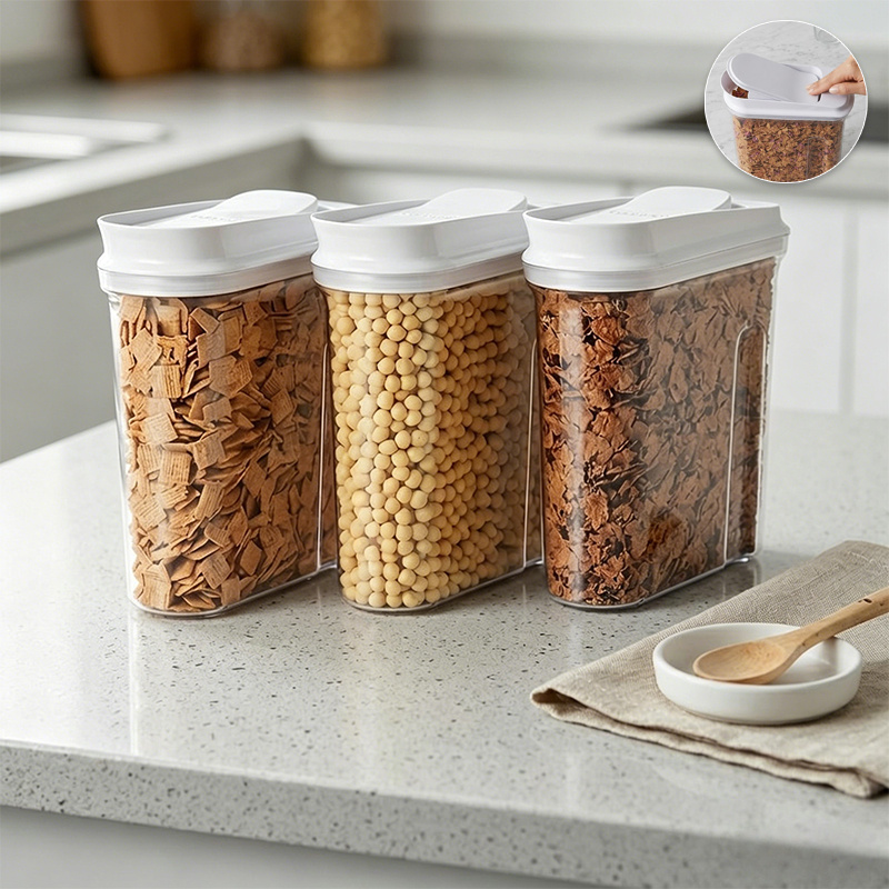 気密食品保存容器 パントリー用 透明プラスチック製 気密キッ - Food Storage In Pantry のレビューと価格